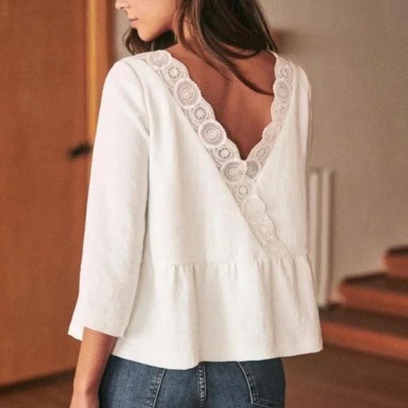 Sezane Tops - Sezane Louisie Blouse — Ecru